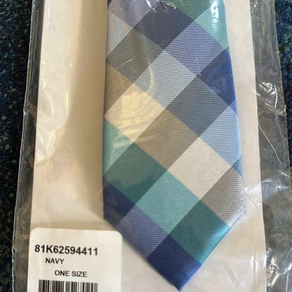New, Kids Tommy Hilfiger Blue Plaid Tie